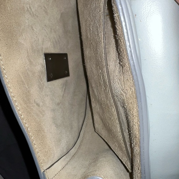 CHLOE Mini Drew Bijou Quilted Smooth Calfskin Shoulder Bag - Airy Grey/Baby Blue - Picture 10 of 14